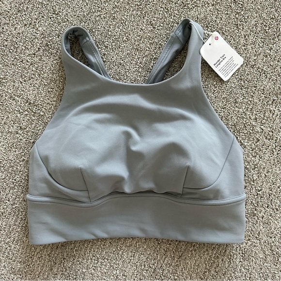 lululemon athletica Other - Lululemon Wunder Train Longline Sports Bra Gray Size 8